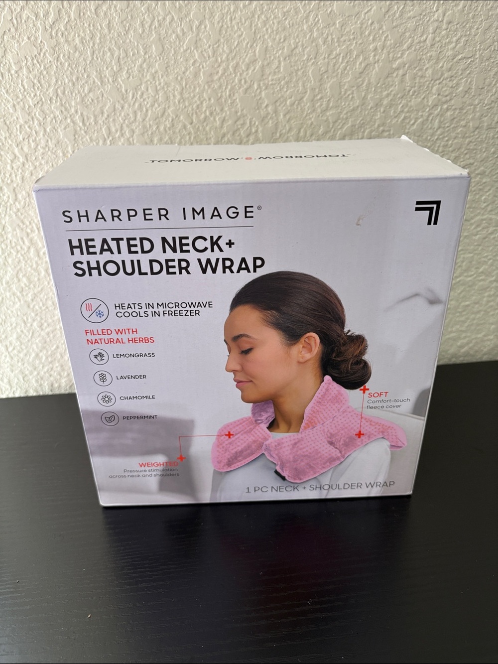Sharper Image Pink Quilted Neck & Shoulder Wrap